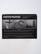 УЦЕНКА Насадка-мясорубка REDMOND RKMA-1002, 3 насадки, 2 сменных диска, чёрная - Фото 3