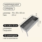 УЦЕНКА Мангал maclay «Профи», без шампуров, 70×30×50 см, металлический, разборный - Фото 3