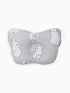 Подушка анатомическая Cute rabbit, 26×22 см, 100% хлопок, серая 9645043