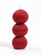 Свеча интерьерная «Шёлковые линии», 4×4×12.3 см, 150 г, 13 ч, красный - фото 809780414