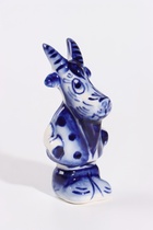 Фигурка фарфоровая «Козлик Федя», 8×4×4 см (2 шт) - фото 809781660