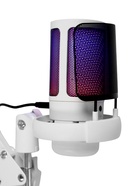 Микрофон конденсаторный для ПК, USB, пантограф, поп-фильтр, подсветка, шумоподавление, белый - Фото 5