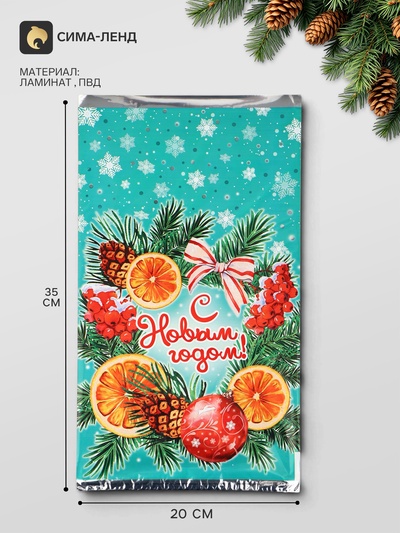 Пакет подарочный «Гостинцы», 20×35 см
