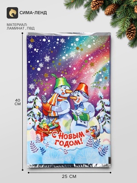 Пакет подарочный «Дуэт», 25×40 см (100 шт)