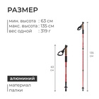 УЦЕНКА Палки для скандинавской ходьбы ONLYTOP, телескопические, 3 секции, до 135 см, 2 шт., МИКС (нет защитного колпачка на одной палке) - Фото 3