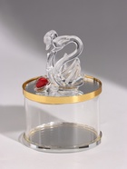 Шкатулка стеклянная «Лебеди с сердцем», 6.3×6.3×8.8 см - фото 809783688