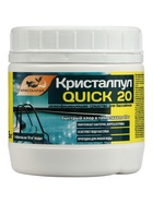 Средство дезинфицирующее Кристалпул QUICK, для бассейнов, таблетки по 20 г, банка, 0.5 кг - фото 809784029