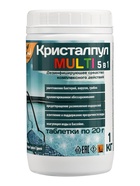 Средство дезинфицирующее Кристалпул Multi 5 в 1 для бассейнов, таблетки 20 г, банка 1 кг - Фото 1