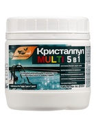 Средство дезинфицирующее Кристалпул Multi 5 в 1 для бассейнов, таблетки 200 г, банка 0.6 кг - Фото 1