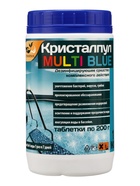 Средство дезинфицирующее Кристалпул MULTI BLUE 5 в 1 для бассейнов, таблетки 200 г, банка 1 кг - Фото 1