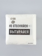 Салфетки бумажные однослойные «Не стесняйся-вытирайся», 24×24 см, набор 100 шт. - Фото 5