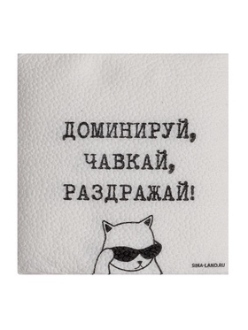 Салфетки бумажные однослойные «Доминируй, чавкай, раздражай», 24×24 см, набор 100 шт.