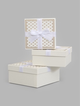 Набор подарочных коробок 3 в 1, 19×19×9.5 см, 17×17×8 см, 15×15×6.5 см