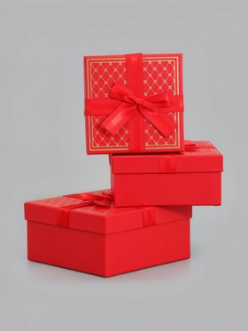 Набор подарочных коробок 3 в 1, 19×19×9.5 см, 17×17×8 см, 15×15×6.5 см