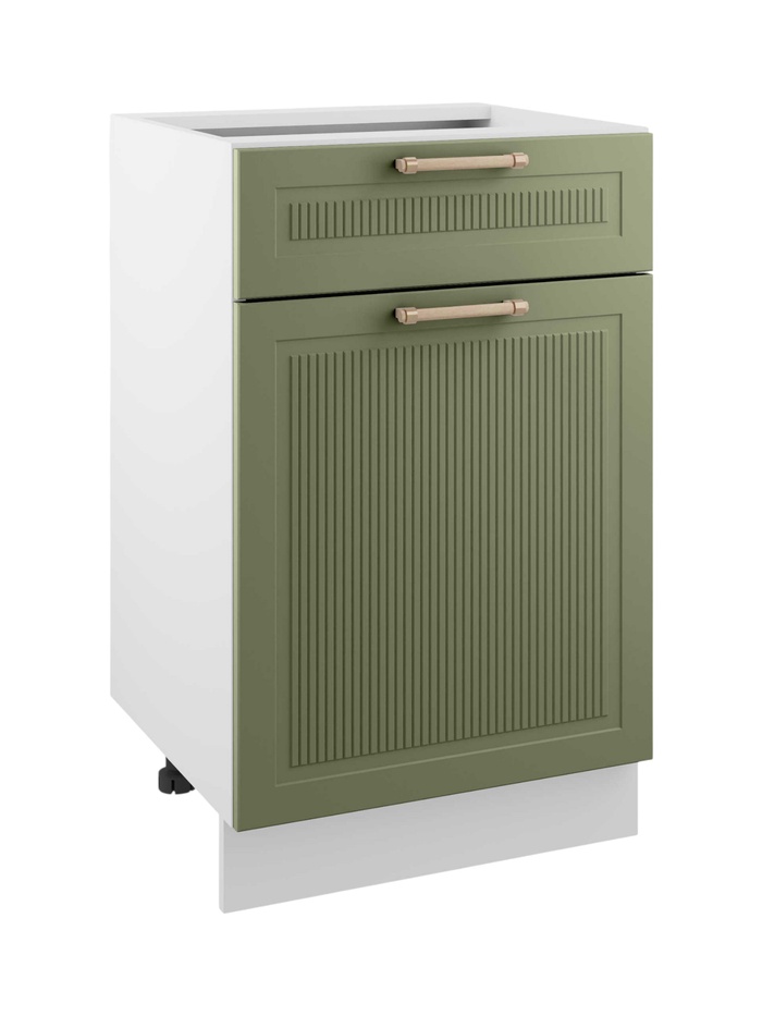 Шкаф напольный для кухни «Севиль», 1 выдвижной ящик, 500×477×816 мм, цвет оливковый