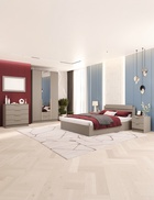 Кровать двуспальная, спальное место 1600×2000 мм, цвет мокко - фото 809785993