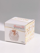 Шкатулка стекло "Зелёная ёлочка" 7,5х7,5х10 см - фото 809786191