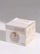 Шкатулка стекло, металл "Золотой лебедь" 7,5х7,5х9,2 см - фото 809786195