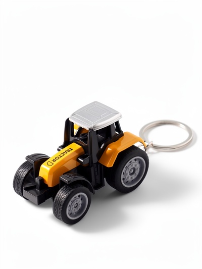 Брелок на кольце «Жёлтый трактор» колеса крутятся 7×4×4.5 см