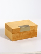 УЦЕНКА Шкатулка текстиль «Блок» горчичная 12.2×18×8.2 см - Фото 2