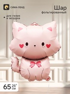 Воздушный шар фольгированный 26" «Кошечка с сердечками», фигура - Фото 1