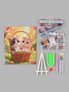 Алмазная мозаика «Котики в корзинке» 21×25 см, с мольбертом - Фото 2