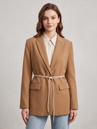 Пояс шнурок, 230 см, бежевый - Фото 2