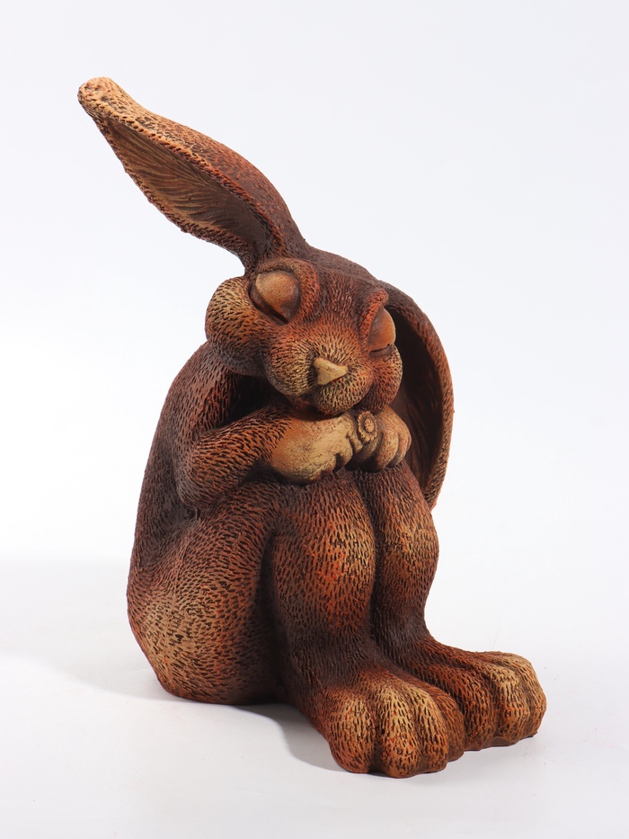Фигурка декоративная «Заяц Пауль», 22×14×30 см, трюфельная