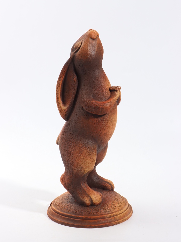 Фигурка декоративная «Зайчик-Пирожок», 18×18×38 см, трюфельная