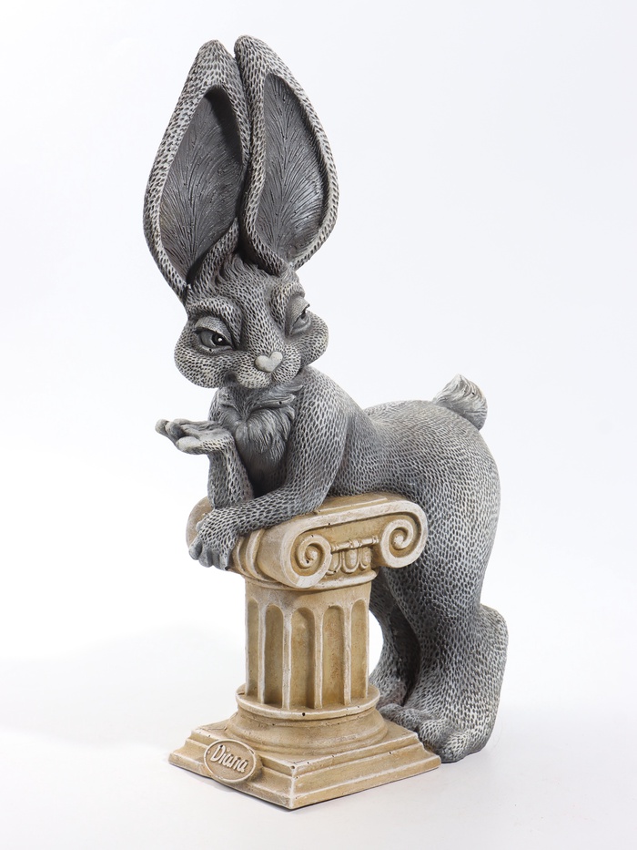 Фигурка декоративная «Зайка Диана», 11×25×42 см, серая - Фото 1