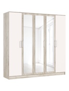 Шкаф прямой пятидверный «Мартина», 2000×520×2016 мм, цвет кашемир/дуб крафт серый - Фото 1