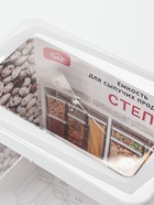 УЦЕНКА Ёмкость для хранения сыпучих продуктов IDEA «Степ», 1.7 л, 16×10×14 см, пластик, крышка белая - Фото 2
