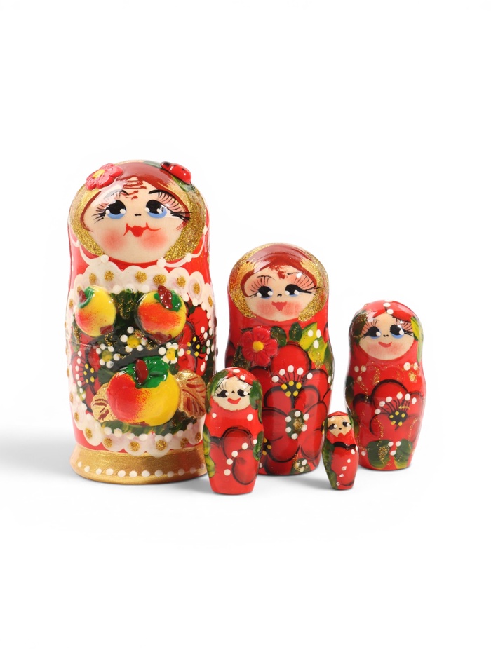 Матрешка «Олюшка», 5 шт., h=11 см - Фото 1