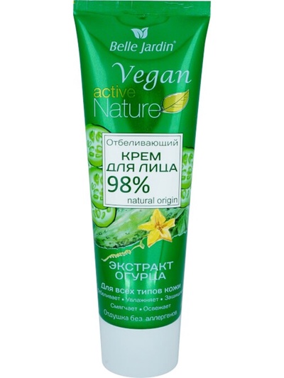 Крем для лица Отбеливающий с экстрактом огурца 85 мл B.J.Active Nature Vegan