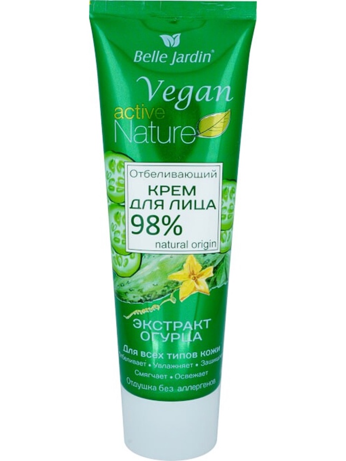 Крем для лица Отбеливающий с экстрактом огурца 85 мл B.J.Active Nature Vegan - Фото 1