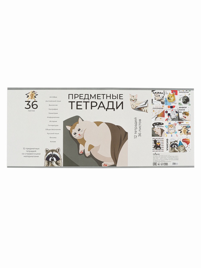 Бумажная обертка для тетрадей «Животные мемы», 170-200 г/м2