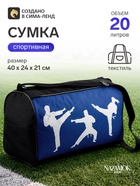Сумка спортивная «Борцы», 40×24×21, отдел на молнии, синяя 11065269