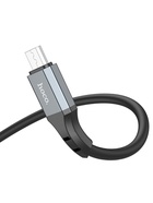 УЦЕНКА Кабель Hoco X92, MicroUSB - USB, 2.4 А, 3 м, оплётка силикон, чёрный - Фото 3