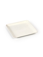 УЦЕНКА Подсвечник плоский «Тарелка квадро», металл, 12.6×12.6×1.3 см, белый - Фото 2