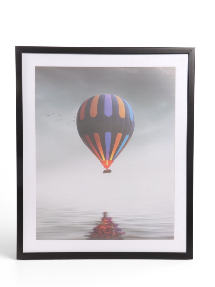 Фоторамка ПВХ на 1 фото Ellis 40×50 см с паспарту, чёрный (пластиковый экран)