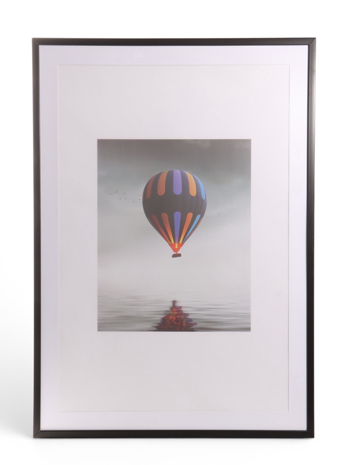 Фоторамка ПВХ на 1 фото Ellis 60×90 см с паспарту, чёрный (пластиковый экран)