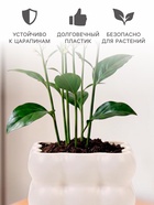 Декоративное кашпо для цветов «Квадро», пластиковое, 400 мл, 8×8×8 см, белое, Greengo - Фото 3