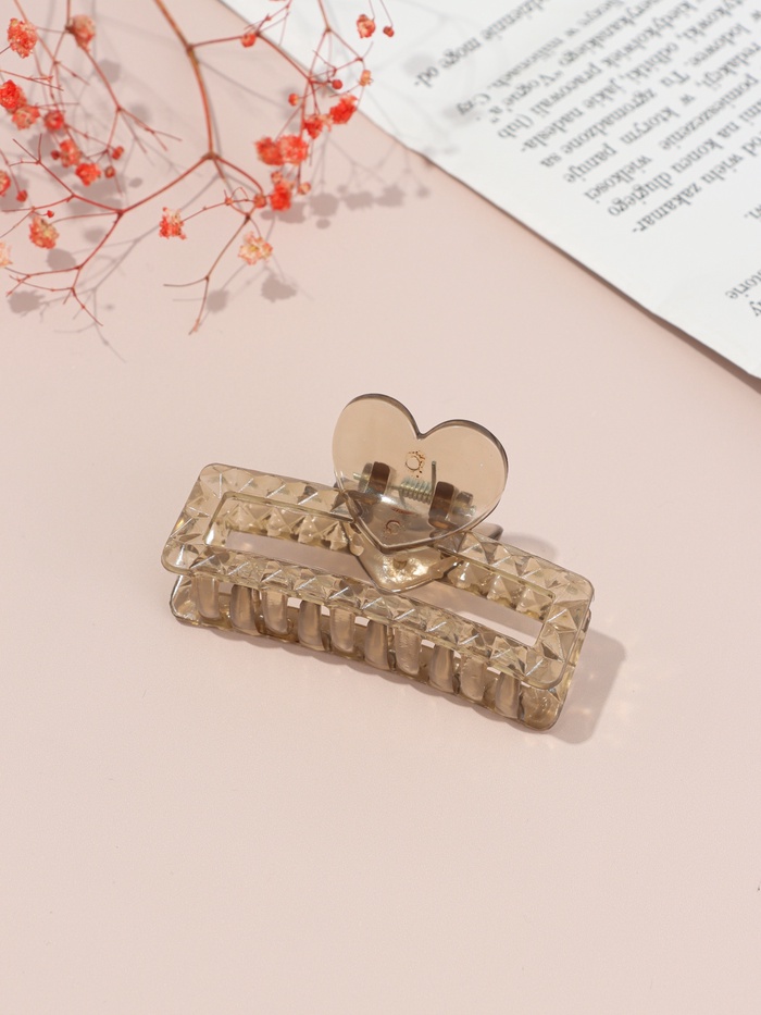 Краб для волос «Мариэтта» прямой сердце, 7.5×4 см, микс