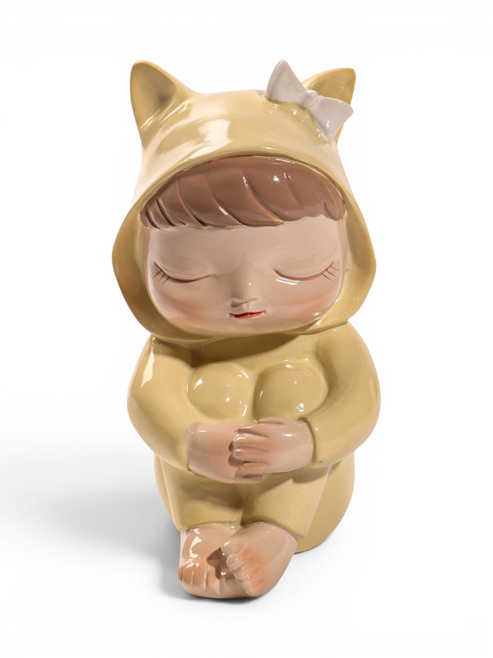 Фигурка декоративная «Малышка в жёлтом комбинезоне», 8×6.8×12 см