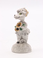 Фигурка декоративная «Коза с подсолнухами», 9×4 см, серая - Фото 2