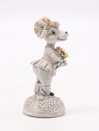 Фигурка декоративная «Коза с подсолнухами», 9×4 см, серая - Фото 3