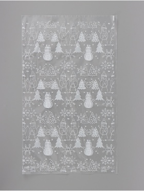 Пакет подарочный «Веселые снеговики», 25×40 см