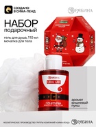 Подарочный набор «Дед мороз»: гель для душа 110 мл и мочалка для тела, URAL LAB 10994064