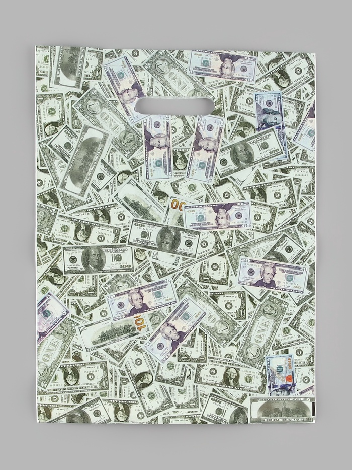 Пакет Деньги, полиэтиленовый с вырубной ручкой, 30*40 см, 60 мкм