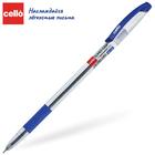 Ручка шариковая Cello Slimo Grip, узел 0.7 мм, резиновый упор, чернила синие, корпус прозрочный - Фото 4
